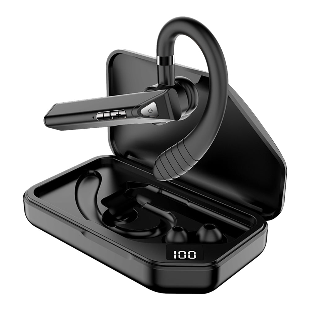 K3 Qualcomm Chip Business Single Ear Wireless Bluetooth Earhook Headset ENC Call Noise Reduction Earphone with Digital Display Charging Case K3 Qualcomm Chip Business Single Ear Wireless Bluetooth Earhook Headset ENC Call Noise Reduction Earphone with Digital Display Charging Case